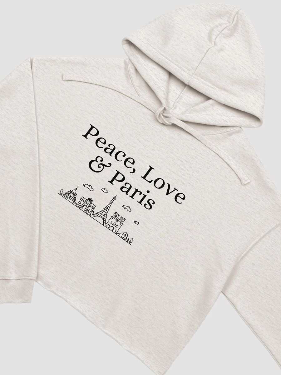 Peace, Love and Paris with Monuments Cropped Hoodie product image (2)