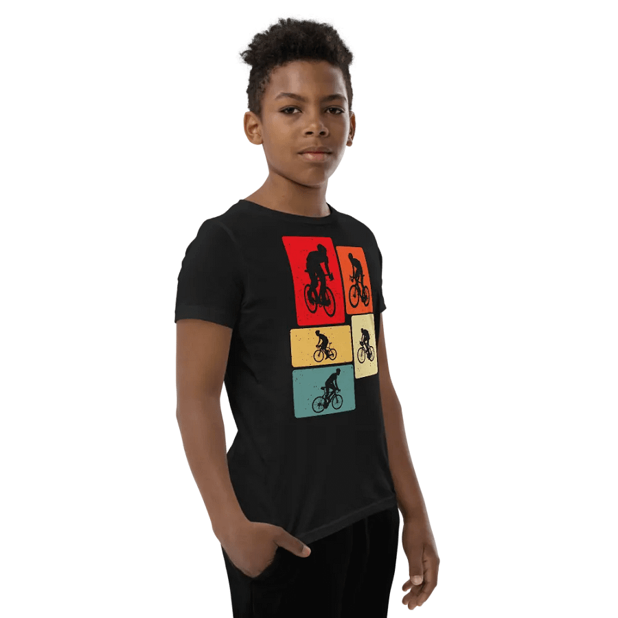 Cyclist Silhouette Youth T-Shirt product image (9)