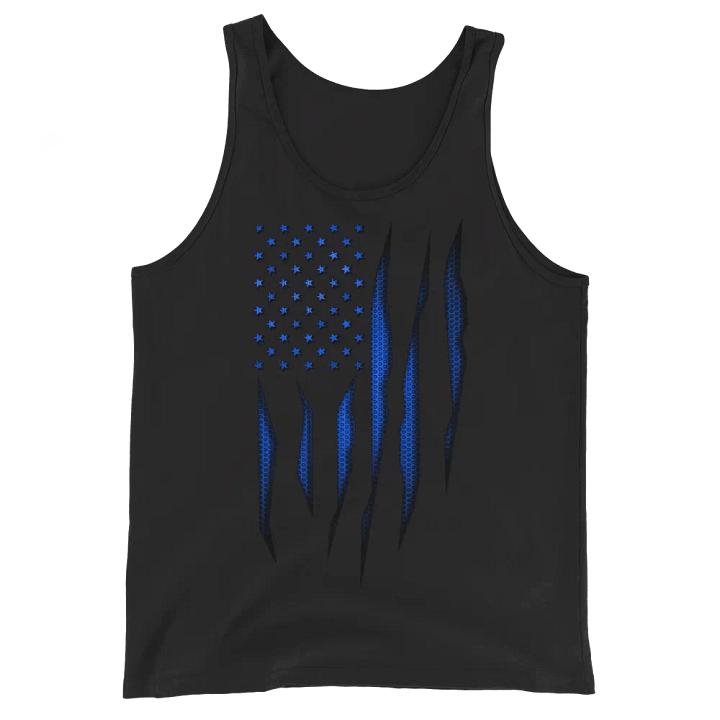 Blue Carbon Onyx American Flag Tank Top product image (1)