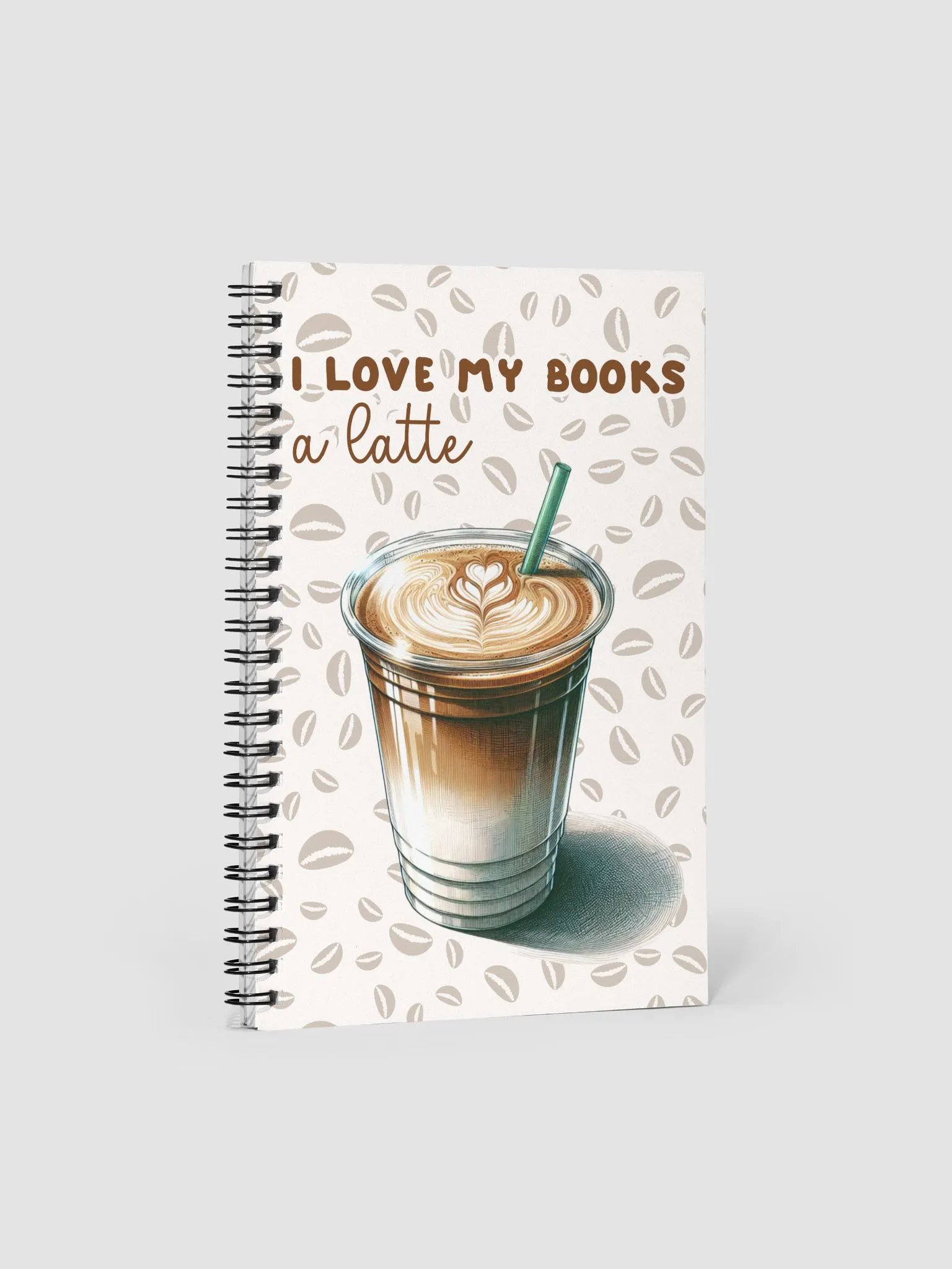 Funny reading journal for books and coffee lovers with a refreshing iced latte product image (3)