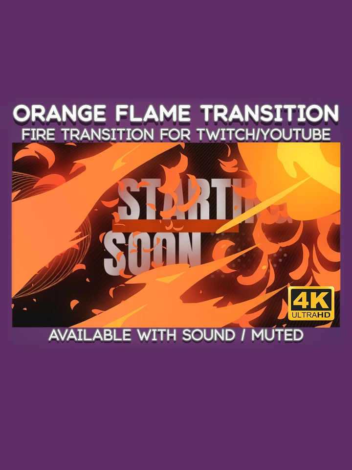 Orange Fire Video Transition - Cartoon Fire Transition for Twitch Stream and YouTube Video product image (1)