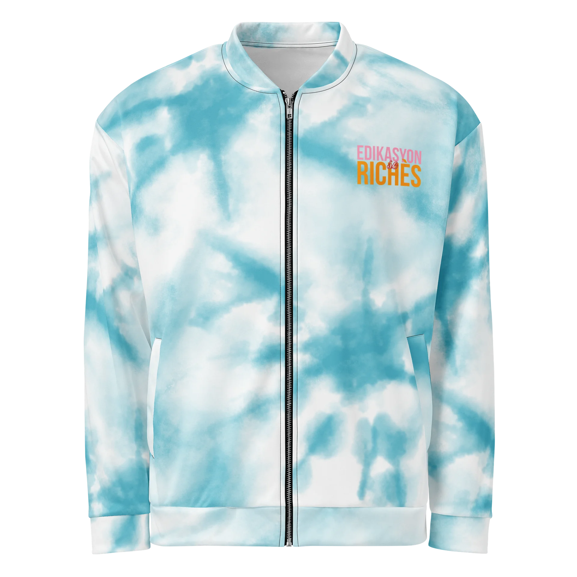 Edikasyon se Richès All-Over Print Bomber Jacket – Make Noise Without Saying a Word product image (1)