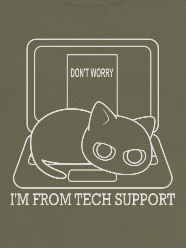 Cat on Laptop Unisex Long Sleeve Tee, White Print product image (1)
