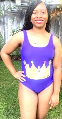 Queendom Beautiful Women Gemstone Crown Swimsuit/ Royal Purple (TM) product image (3)