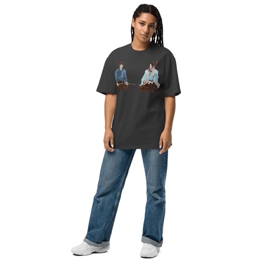 Vagabond Musashi and Kojiro | Oversized Faded T-Shirt product image (10)