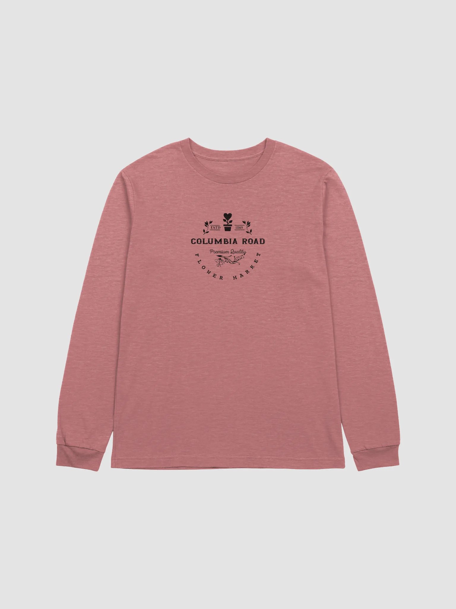 Columbia Road Market Long Sleeve T Shirt (Heather Mauve) product image (1)