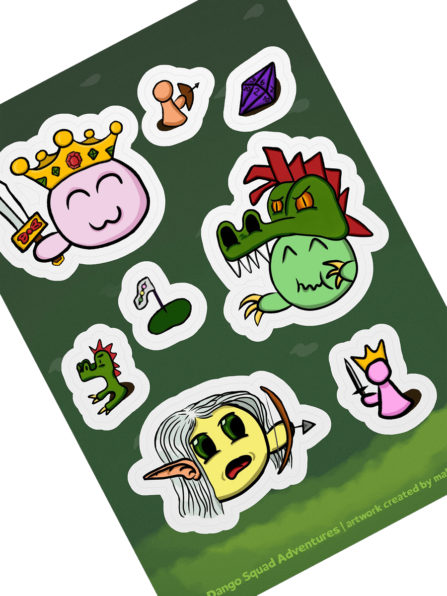 DnD Dango Set - Kiss Cut Sticker Sheet product image (2)