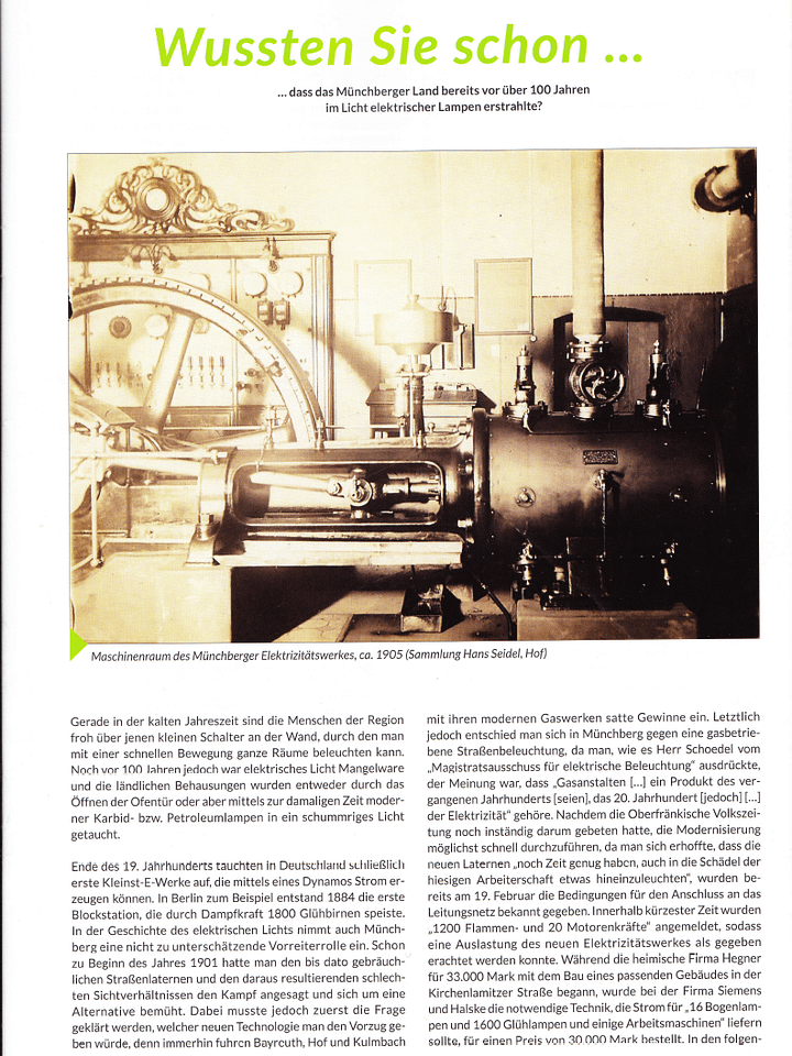Die Elektrifizierung in Münchberg product image (1)