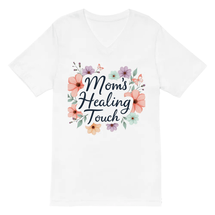 Mom's Healing Touch Floral V-Neck Tee product image (2)