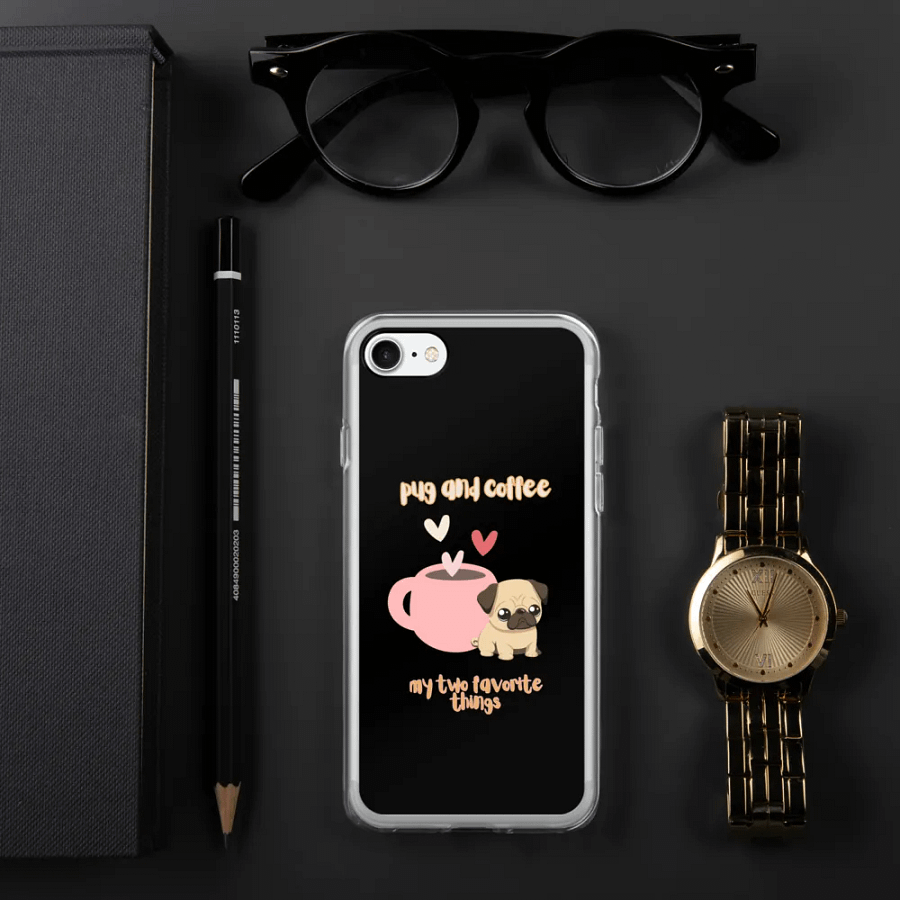 Pug & Coffee Love iPhone Case product image (329)