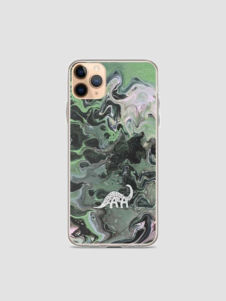 Metallic Green Fluid Acrylic iPhone Case product image (1)