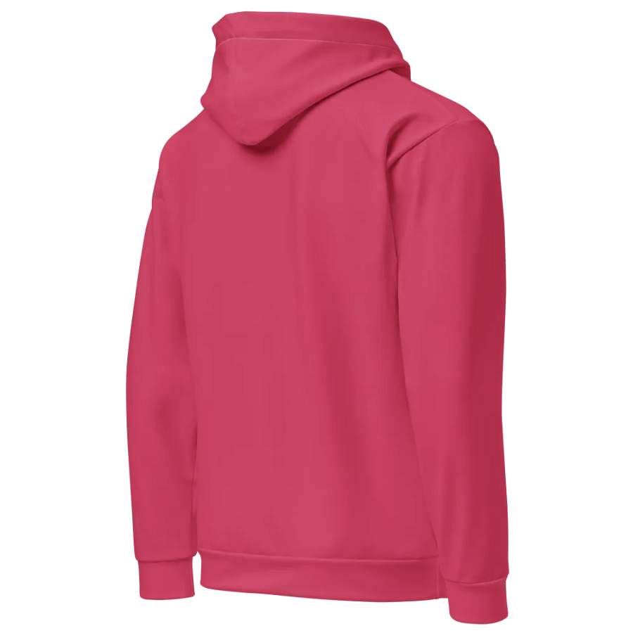 Plain Ruby Red True Summer Unisex Recycled Polyester Heavyweight Premium Hoodie by Treasure Pie product image (4)