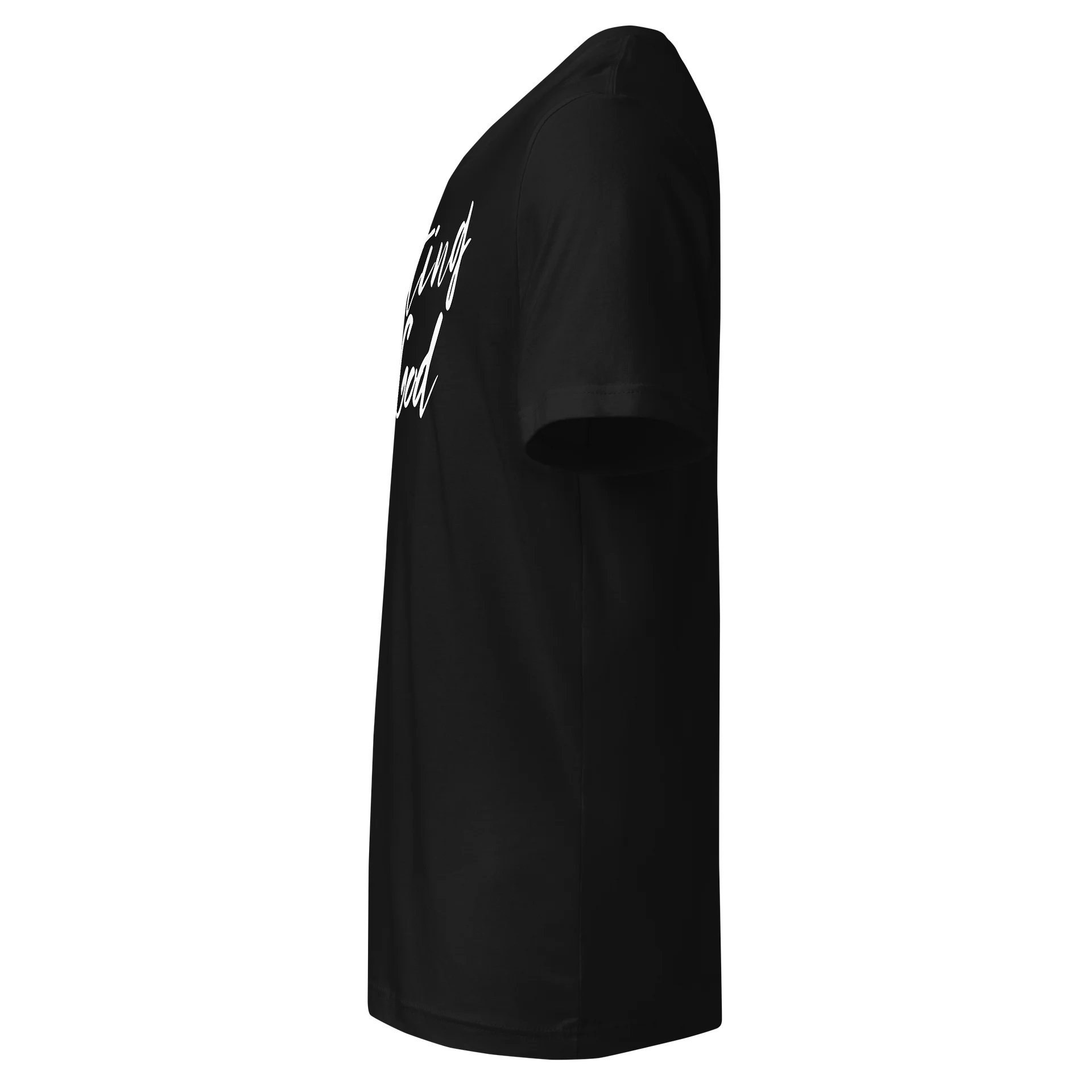 I'm Just Out Here Trusting God V-Neck Tee - Black - Lightweight and Stylish product image (4)