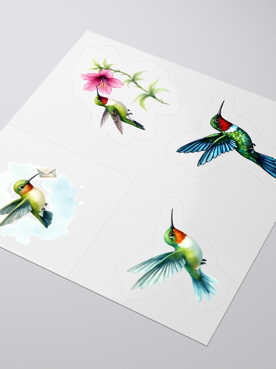 Vibrant Hummingbird Kiss Cut Stickers Set product image (8)