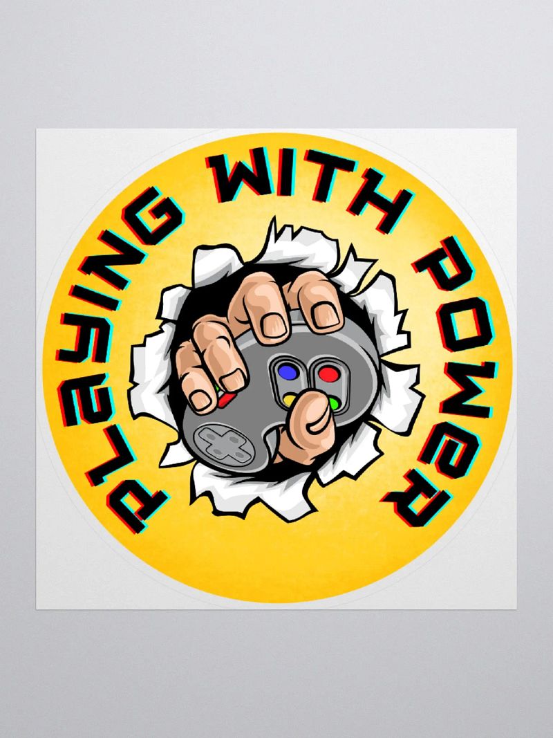 Playing With Power Retro Sticker