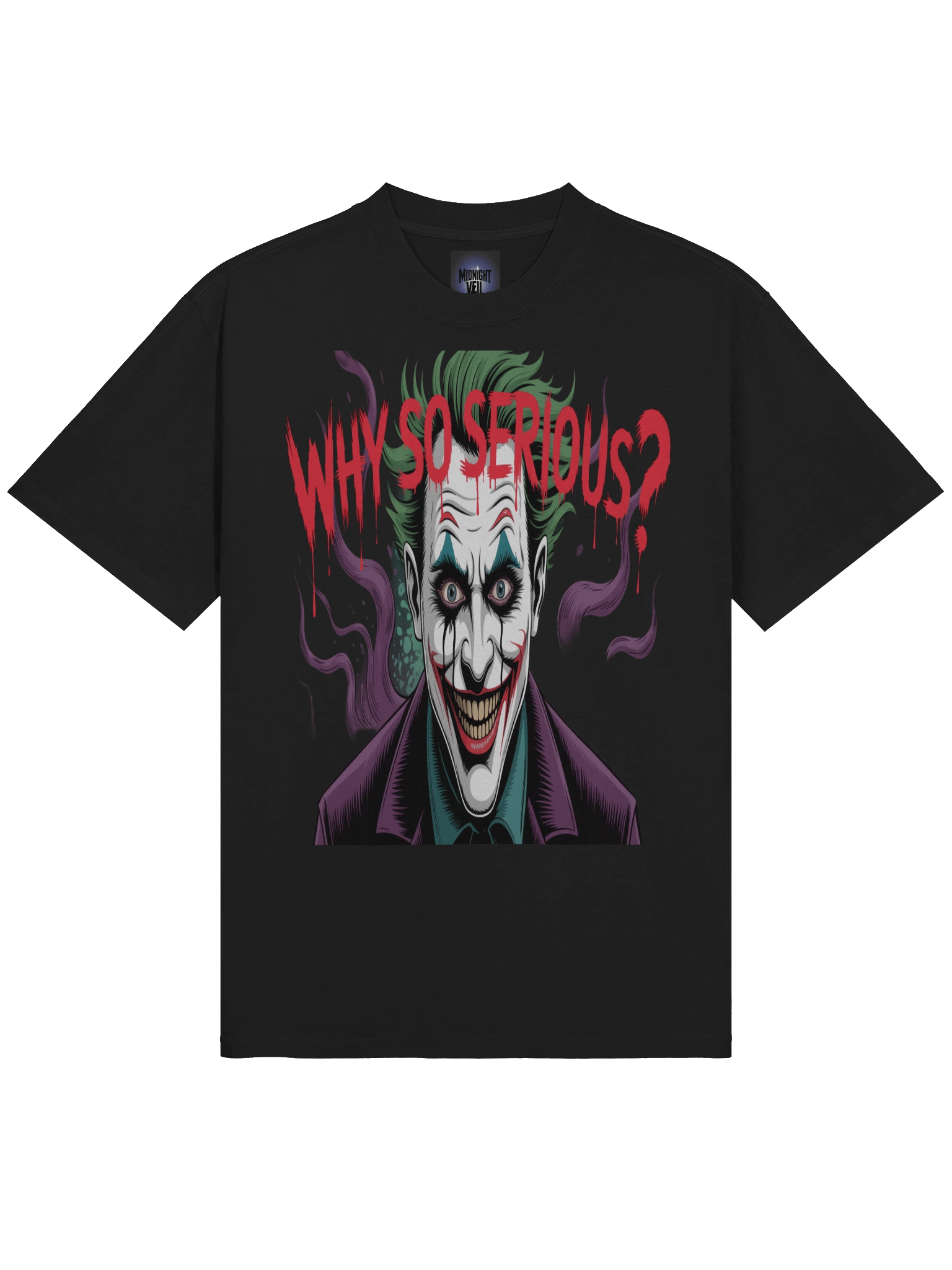 Joker 'Why So Serious?' Oversized Faded T-Shirt product image (5)