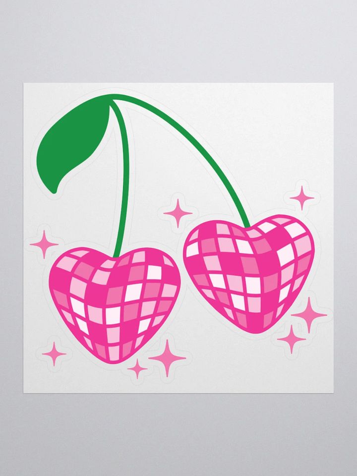 cherry disco hearts sticker product image (2)
