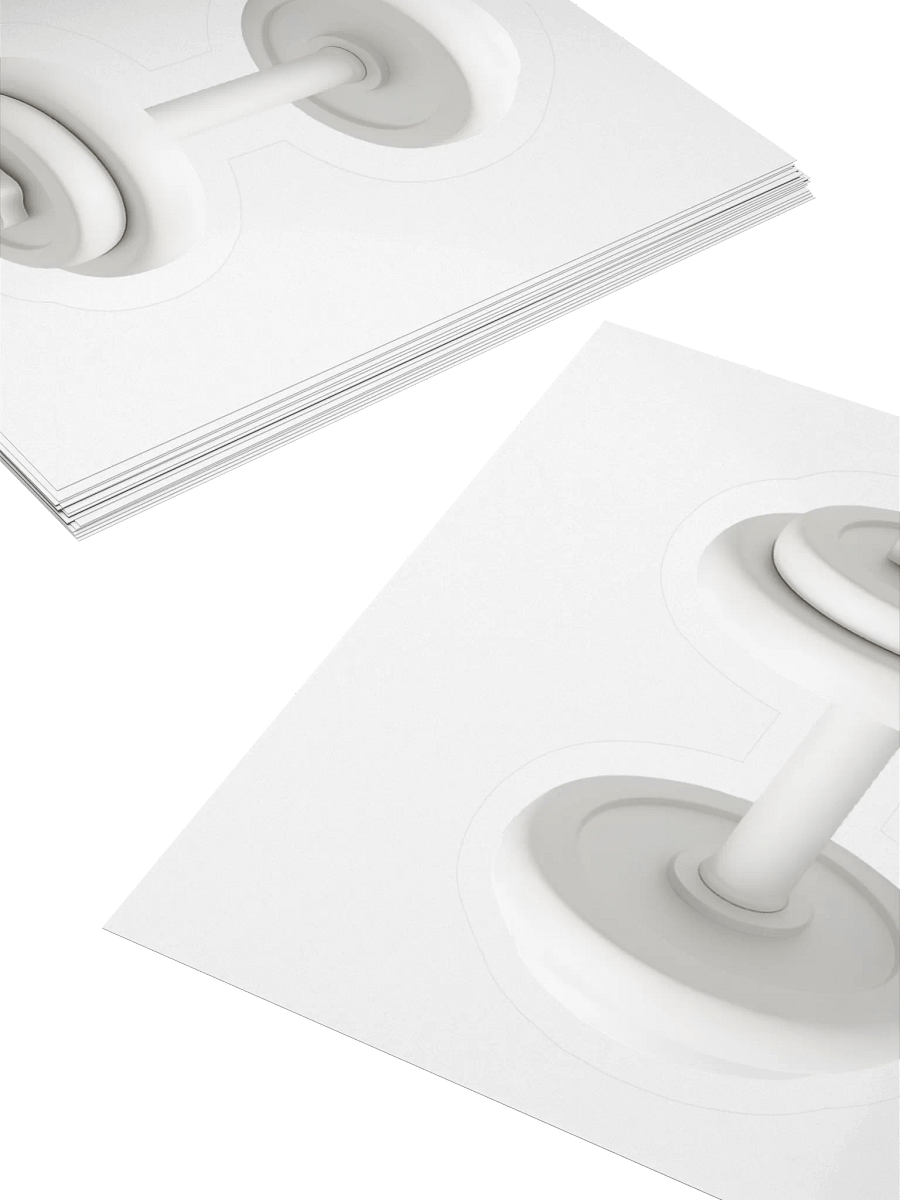 White Matte Dumbbell Sticker product image (4)