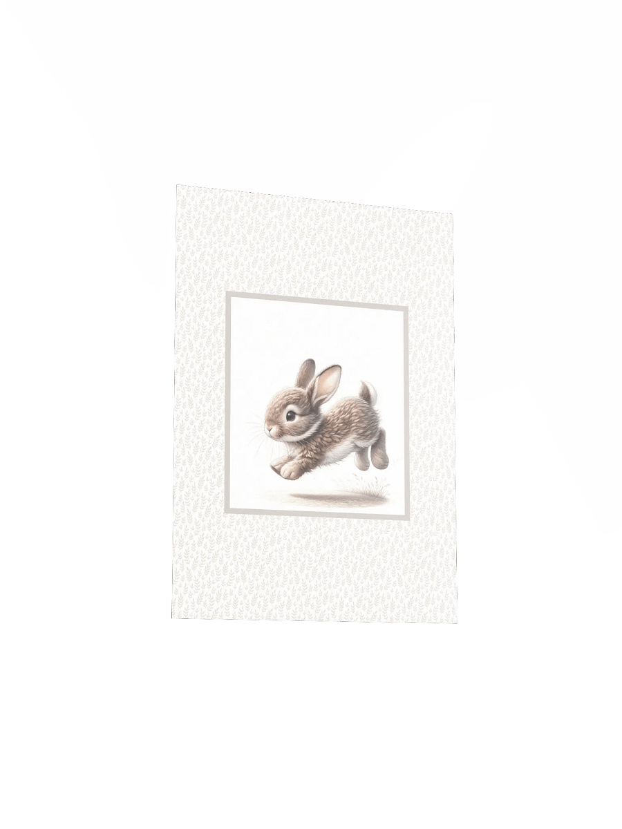 Cute Bunny with Zoomies, Boho Nursery Print product image (4)
