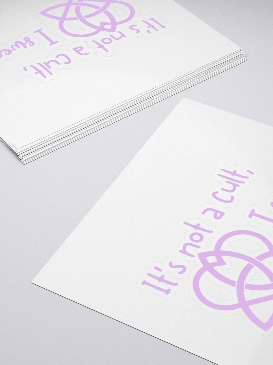 It's not a cult I swear Sticker, Pink product image (12)