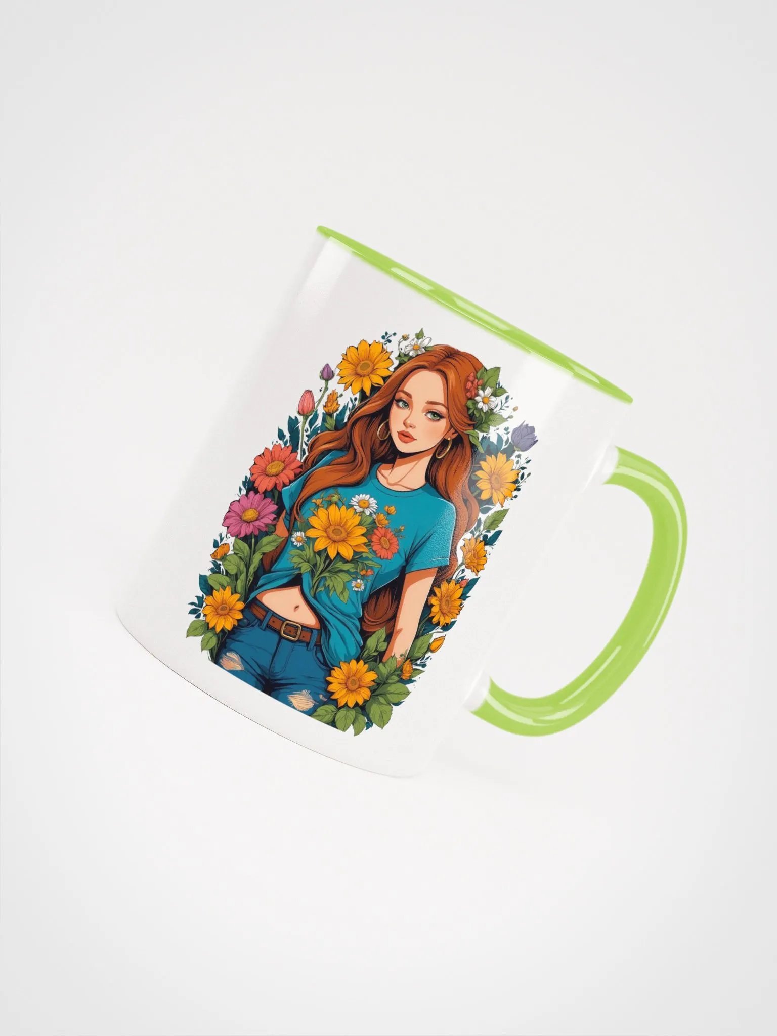 Bloomcore Flower Girl - Ceramic Mug with Color Inside - v1 product image (2)