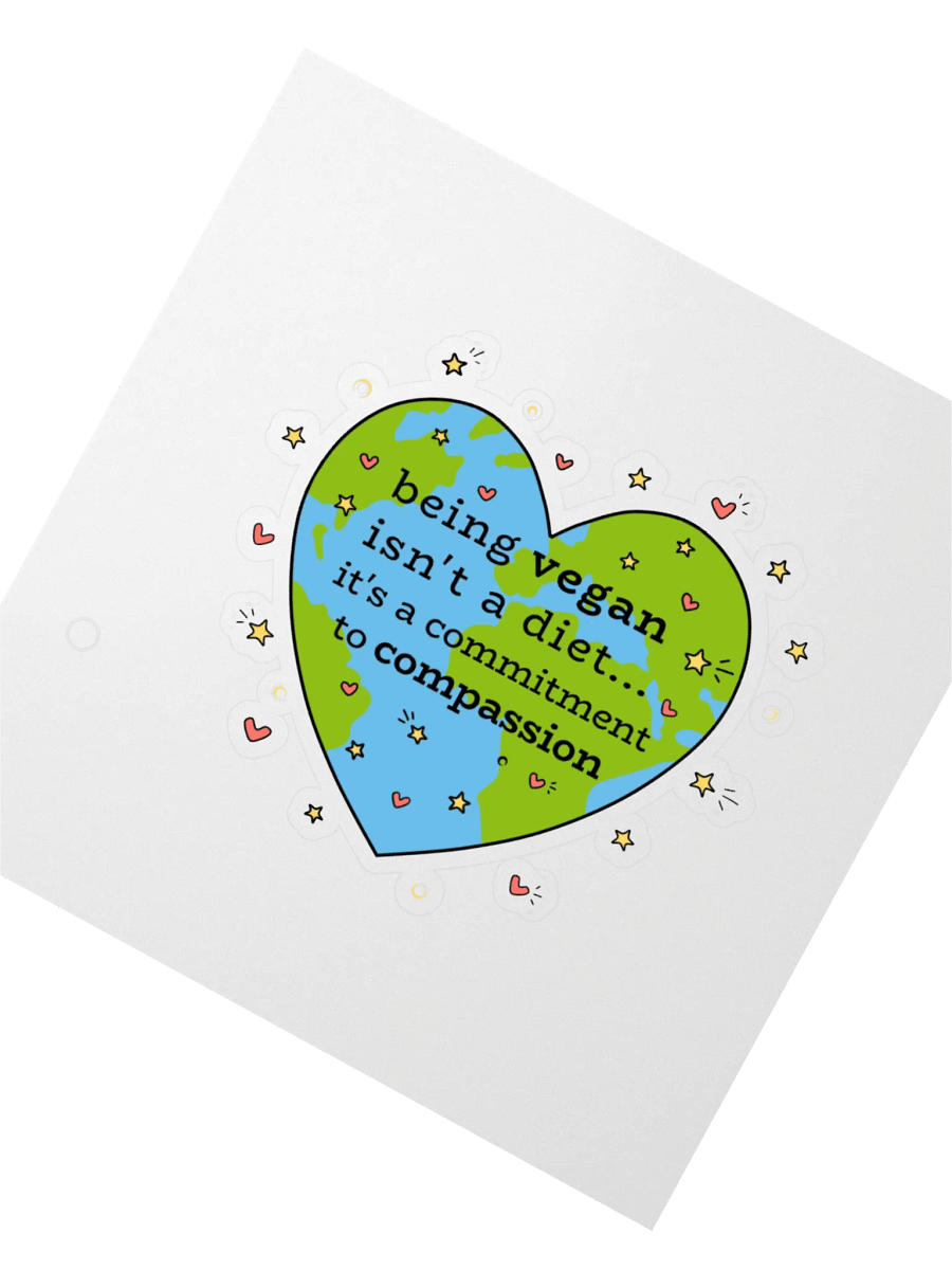 “Being Vegan is not a Diet” Fun Sticker product image (2)