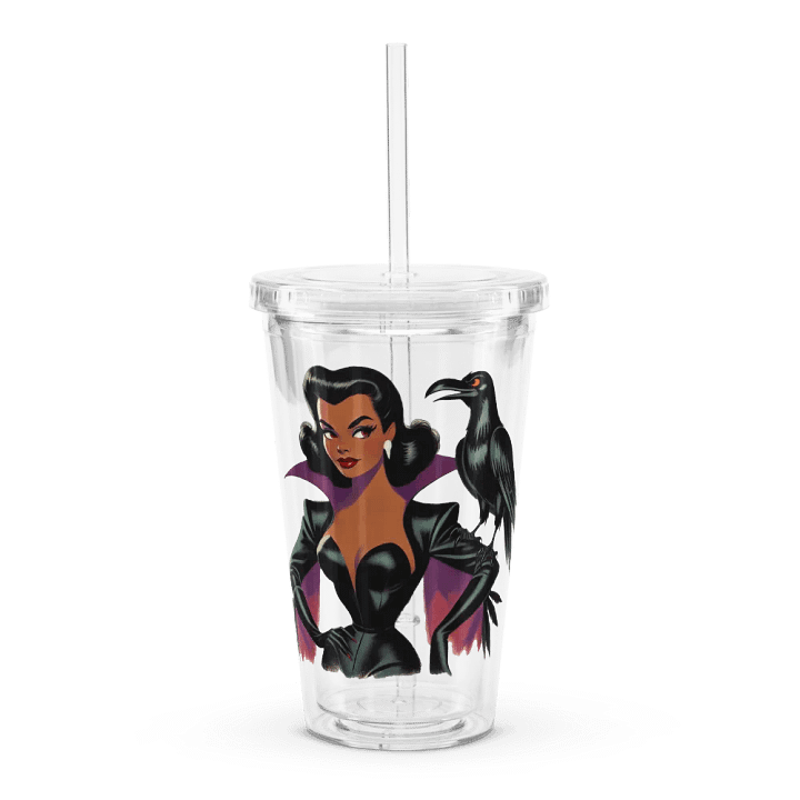 Woman and Raven Double Wall 16 oz Tumbler with Straw product image (2)