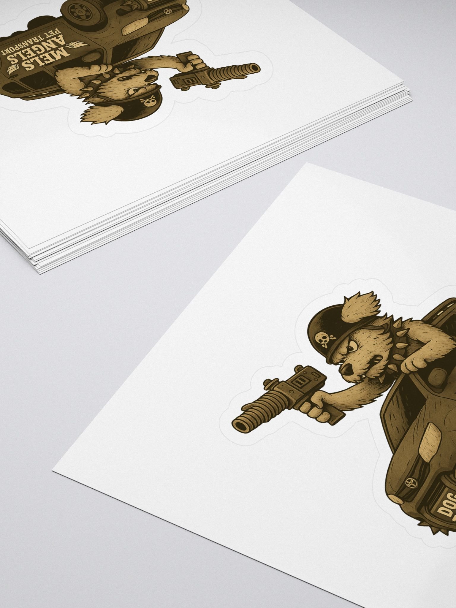 Mel’s Angels “Dog Tank” Sticker – Rebel Dog Vinyl Decal, Military Style Kiss-Cut Sticker for Laptops, Gear & More product image (4)