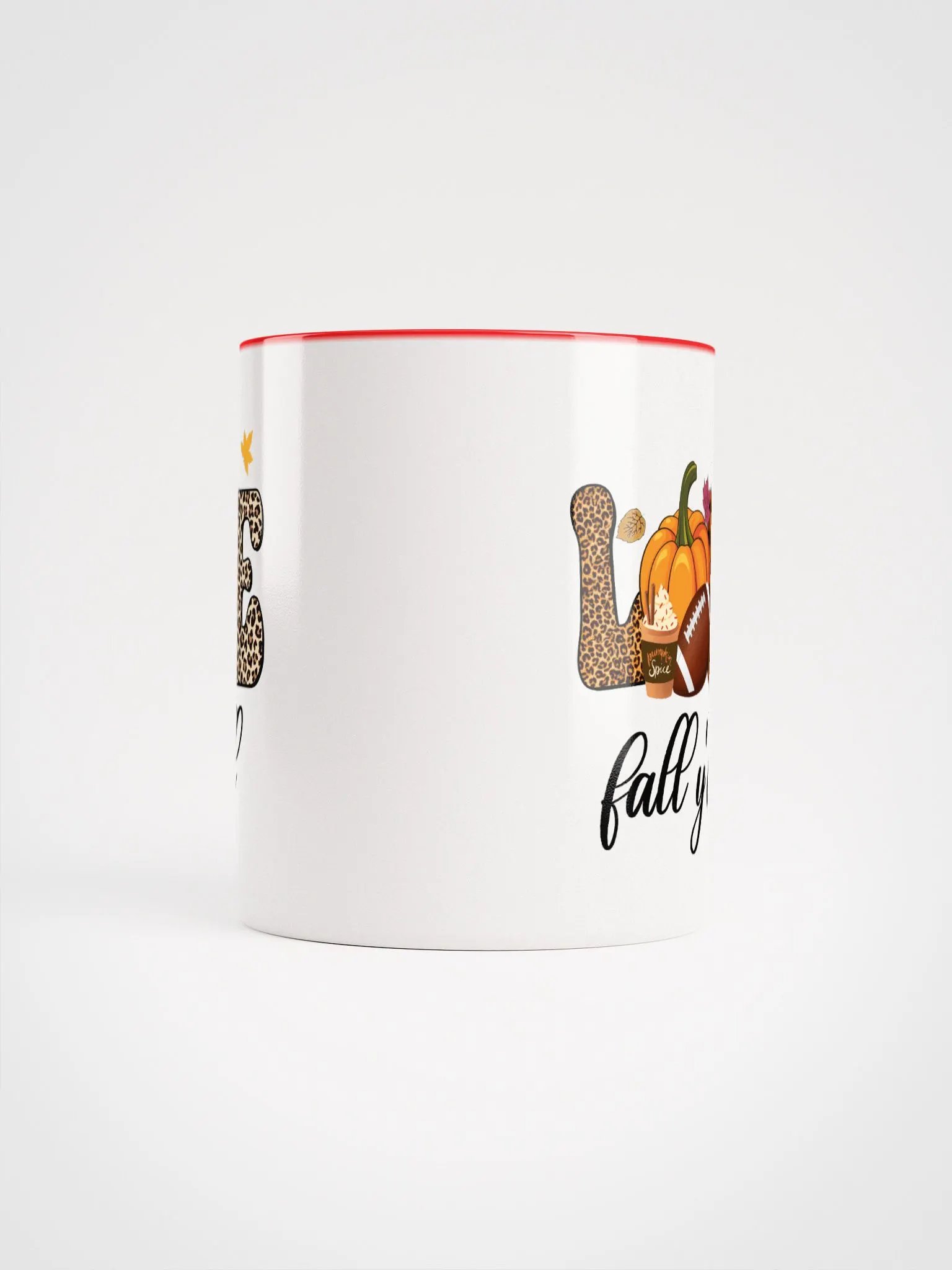 Love Fall Y'all Football Pumpkin Spice Colorful Mug product image (6)