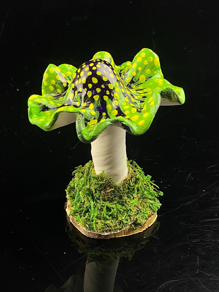 Dark Purple and Lime Green Mushroom product image (1)