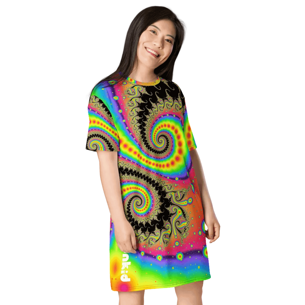 Fractal Dress/Tunic - Pink Lemonade and Candy Twists product image (1)