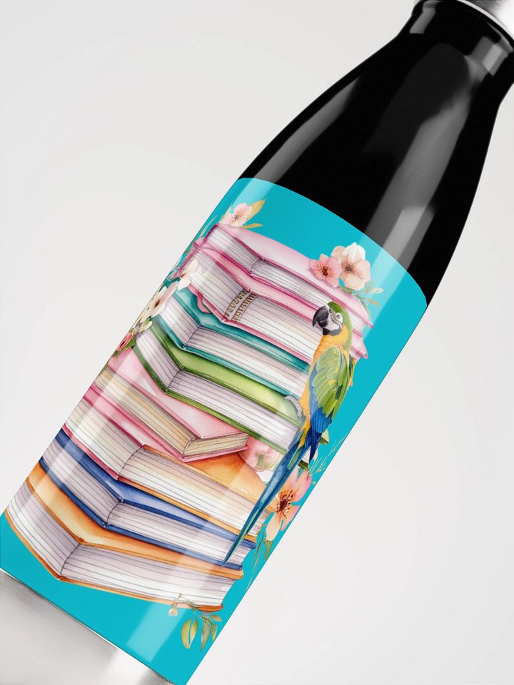 piled books steel water bottle product image (7)