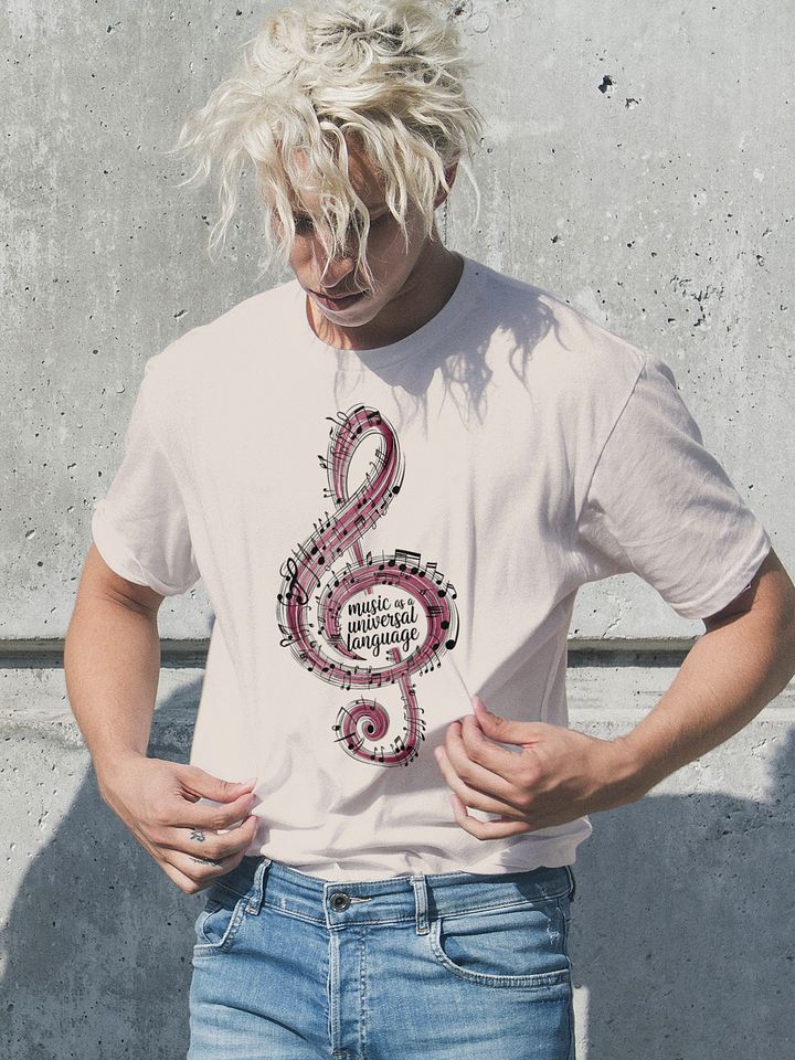 Melodic Notes Treble Clef T-Shirt product image (1)