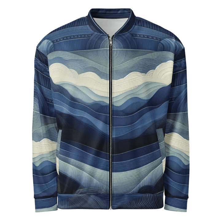 Women's Azure Wave-Print-3 Jacket product image (1)