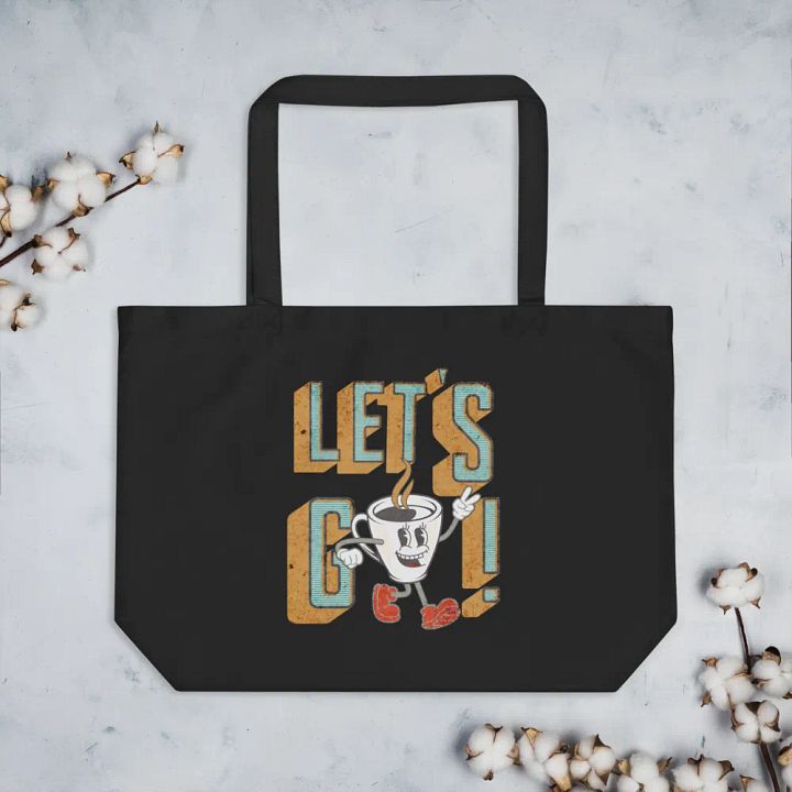 Lets Go Coffee Mascot Eco-Friendly Tote Bag product image (2)