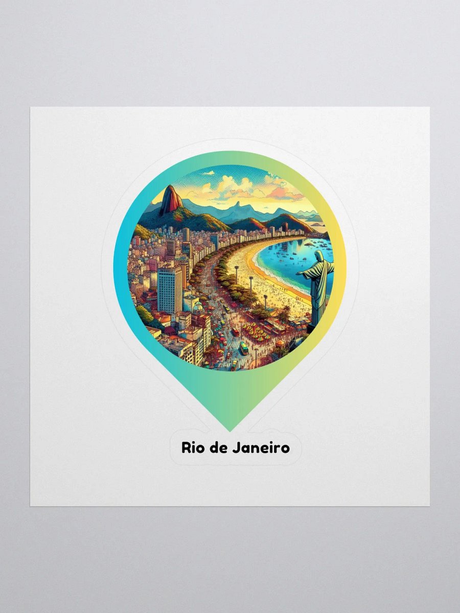 Cityscape Paradise Kiss Cut Stickers | I Design Rio de Janeiro product image (1)