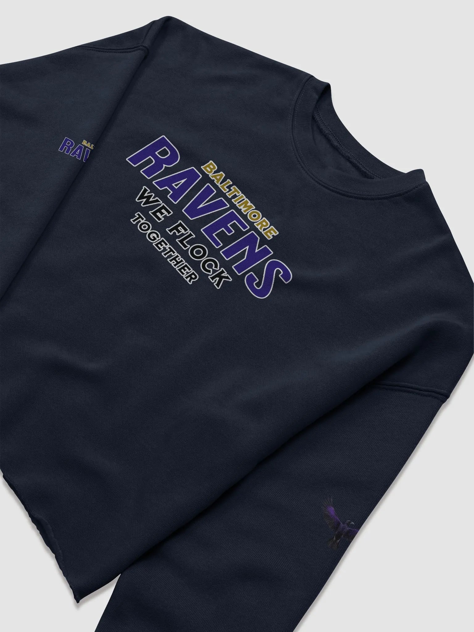 Ravens "Fierce Winged" Women's Fleece Crop Sweatshirt | Baltimore Ravens | NFL Home Locker product image (5)