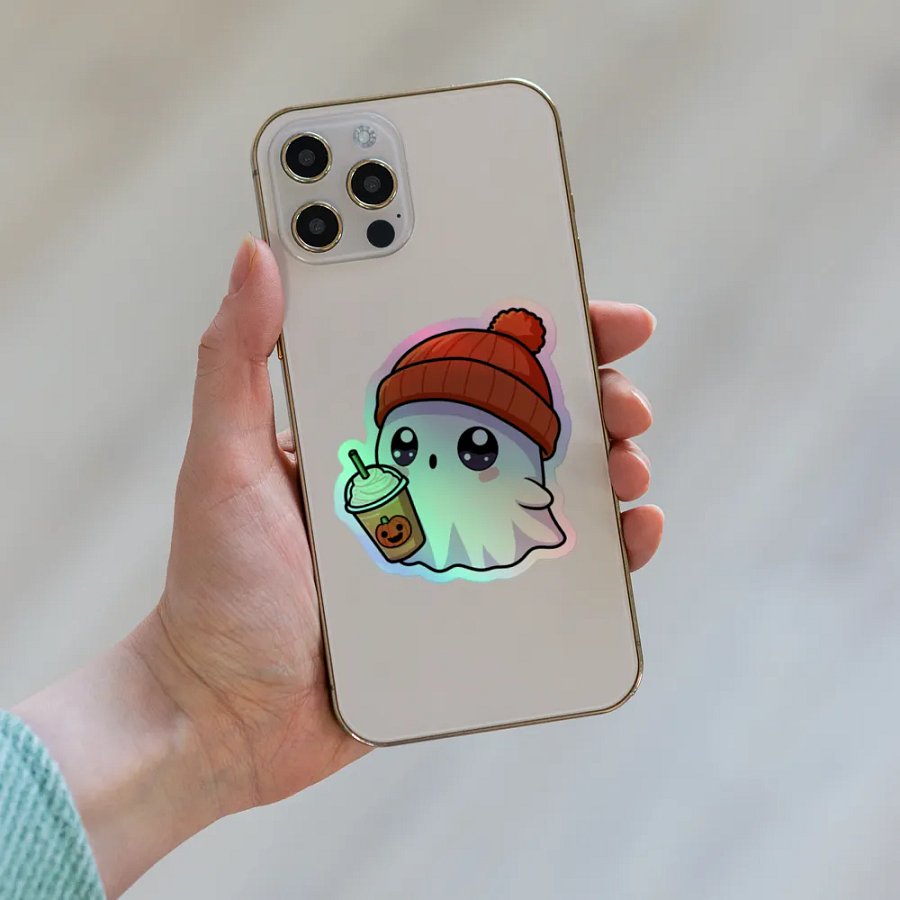 Spooky Ghost Holographic Sticker Set product image (8)