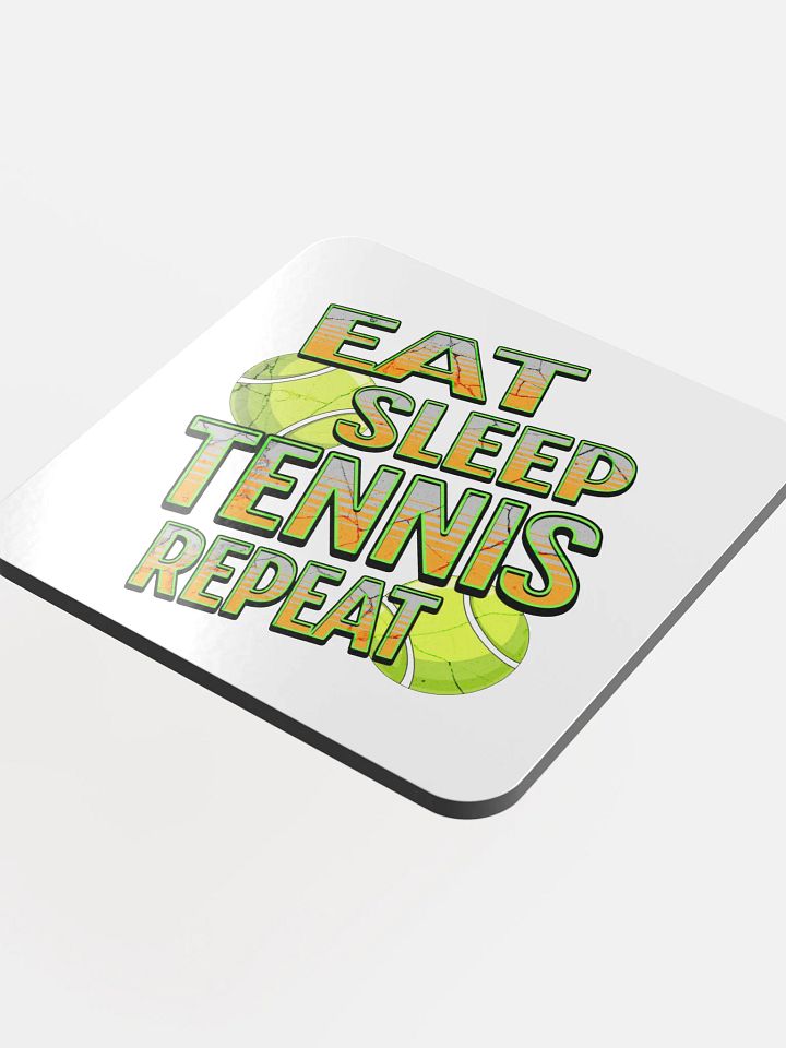 Eat Sleep Tennis Repeat Angle Textured Coaster Set product image (1)
