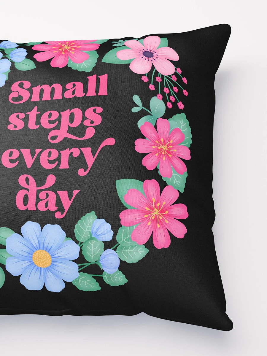 Small steps every day - Motivational Pillow Black product image (3)