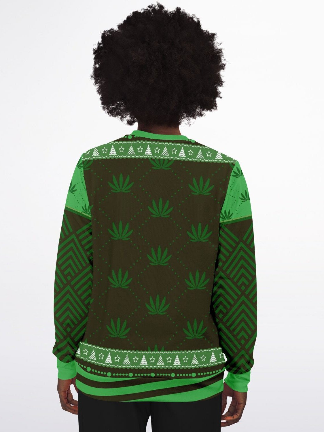 “Merry W**dmas” Funny Santa Christmas Sweatshirt | 420 Holiday Party Jumper | Unisex W**d Xmas Ugly Sweater product image (8)