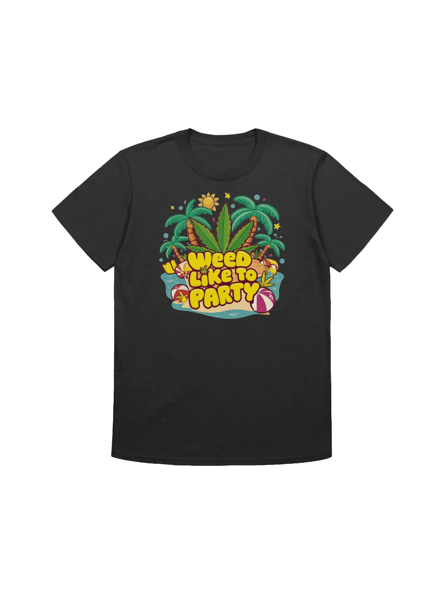 420 Weed - Weed Like to Party - Tropical Summer Fun with a Cannabis Twist T-Shirt product image (6)