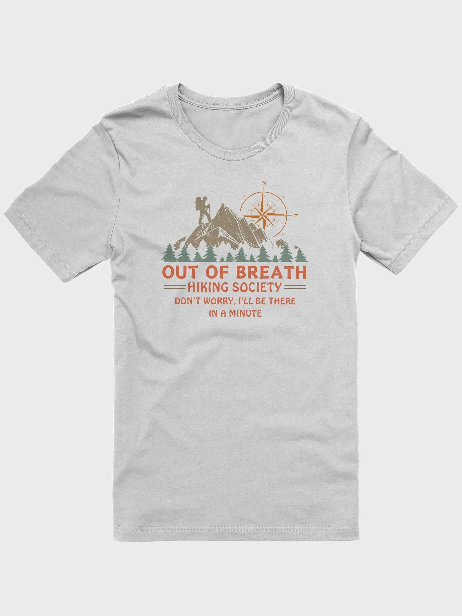 Out of Breath Hiking Society Light Unisex Jersey Short Sleeve Tee product image (101)