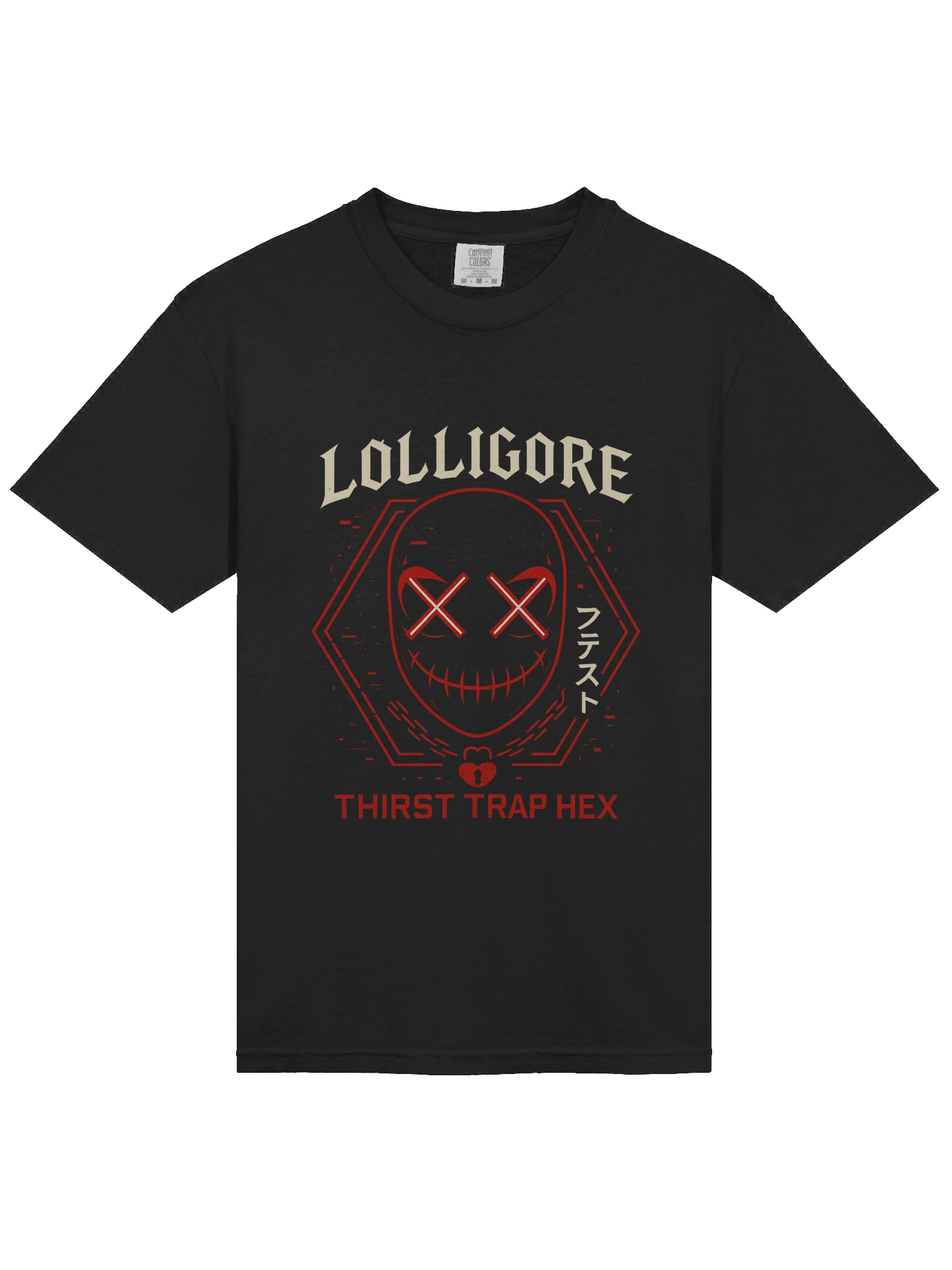 Lolligore — “Thirst Trap Hex” Neon Mask Tee product image (3)