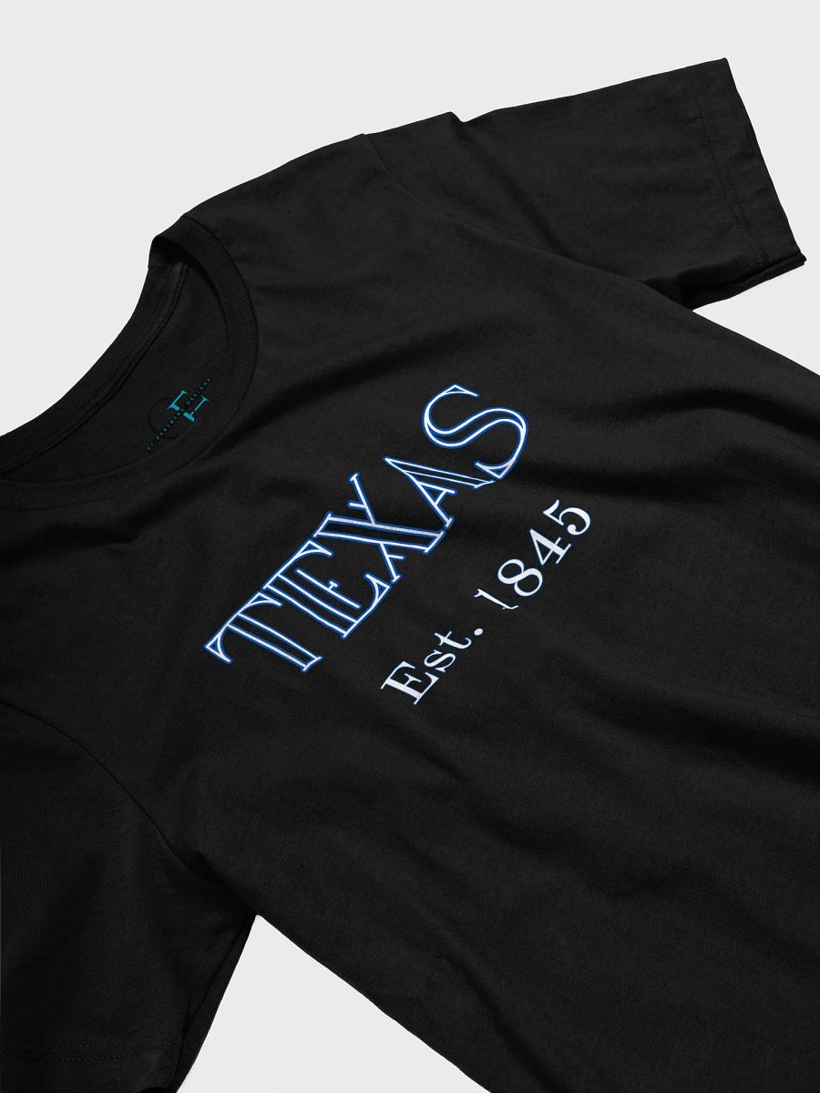 💙 TEXAS Est. 1845 Retro Tee with Blue Outline | Bella+Canvas Unisex Shirt | Kompot Font product image (3)