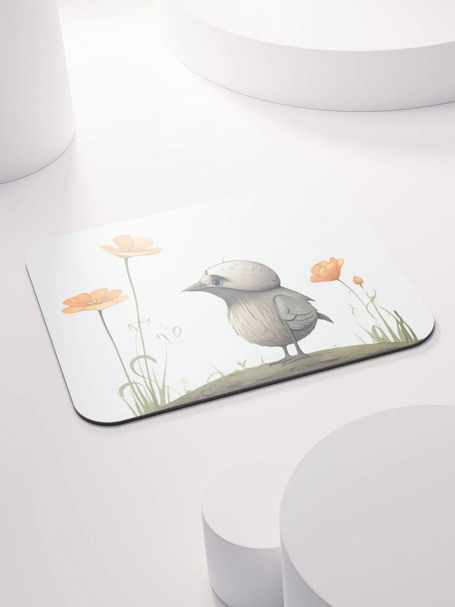Cute bird surrounded by wildflowers Mouse Pad: Limited Edition product image (4)