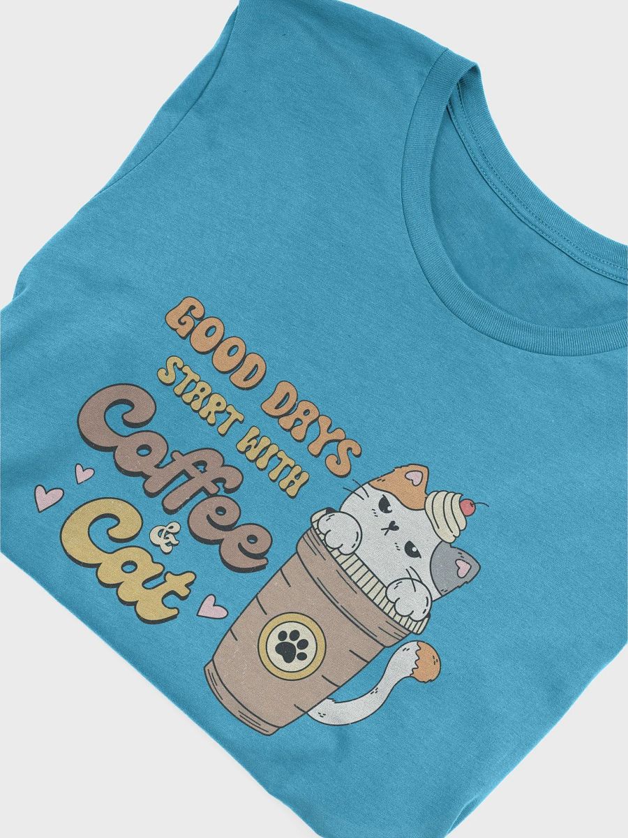 Good Days Start with Coffee & Cat Cute Cat T-Shirt product image (5)