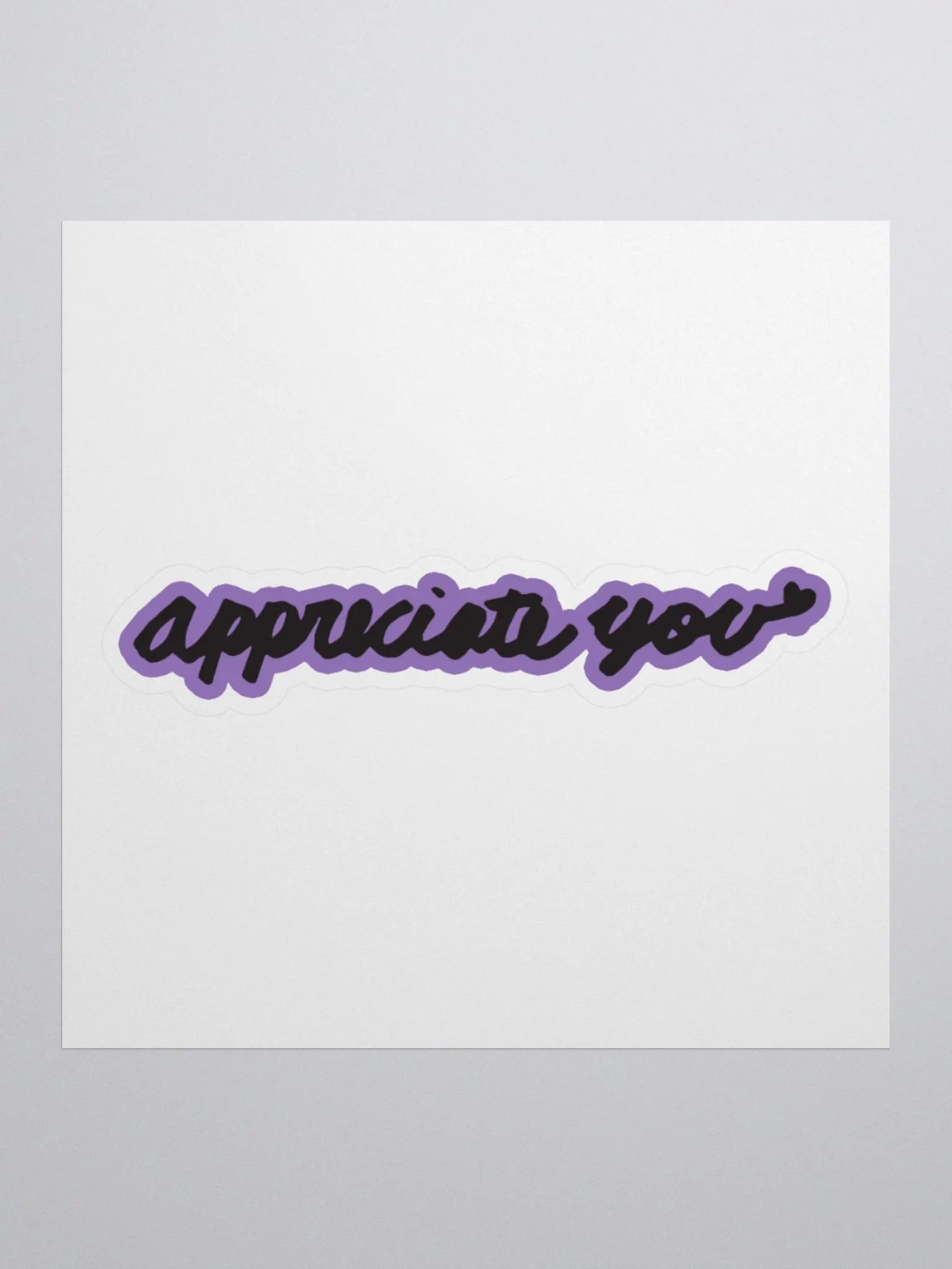 Purple Appreciate You Bubble-free stickers product image (1)
