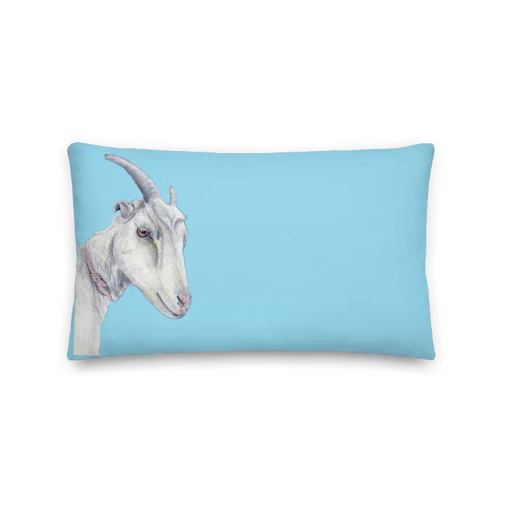 Goat and Owl Close-ups pillow product image (2)