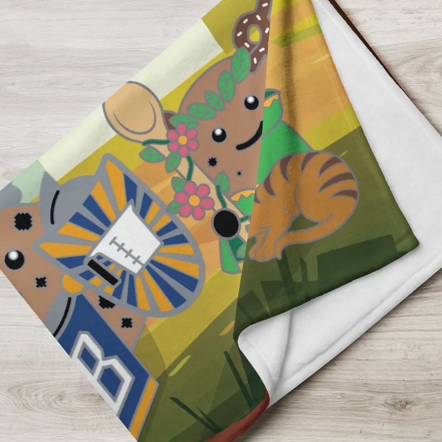 Cookie Adventurers Throw Blanket (60